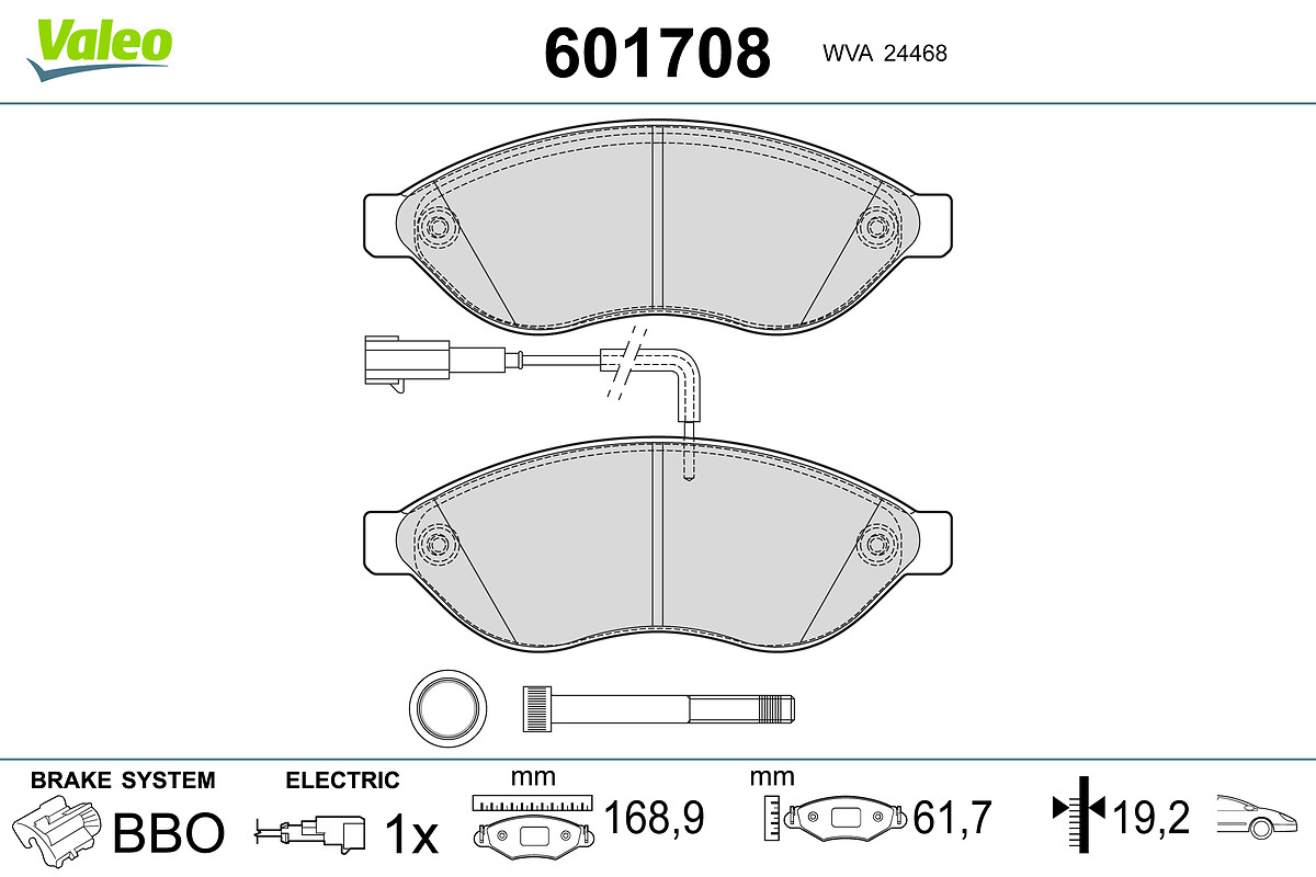 BRAKE PADS FIAT DUCATO PEUGEOT BOXER FR